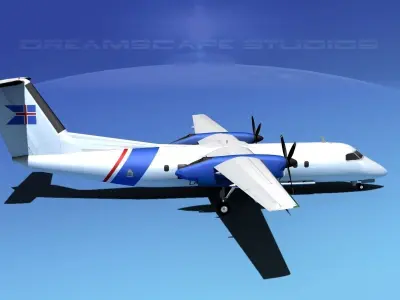 DeHavilland DHC-8-Q300 Icelandic Coast Guard 3D model