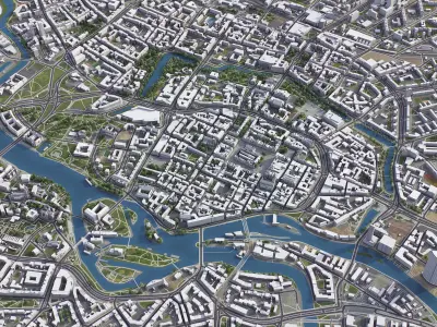 Wroclaw Low-poly 3D model