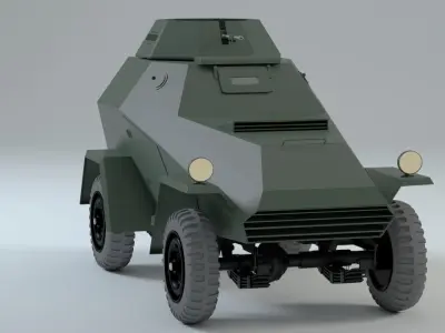 Russian BA-64 Armored vehicle 3D model