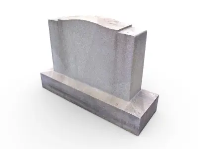 Gravestone woods tombstone Low-poly 3D model