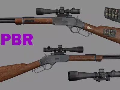 Dragon Sniper Rifle M73 Virtus Game Ready Low-poly 3D Model Low-poly 3D model
