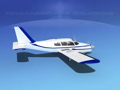 Piper PA-34 Seneca V08 3D model