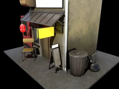 Japanese House Low-poly 3D model