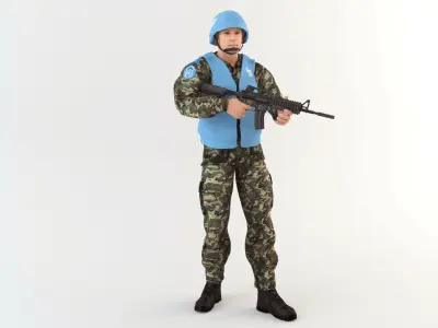 ONU Soldier  Low-poly 3D model