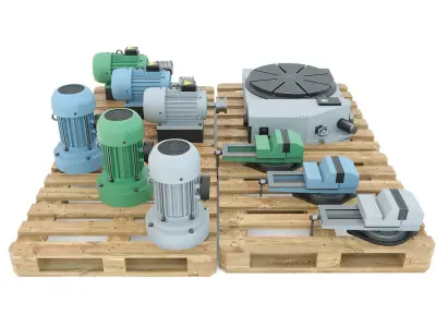 Spare parts of industrial machine tools - Collection 1 3D model