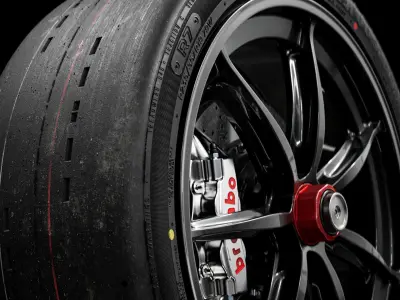 Hoosier R7 235 35 ZR19 3D model