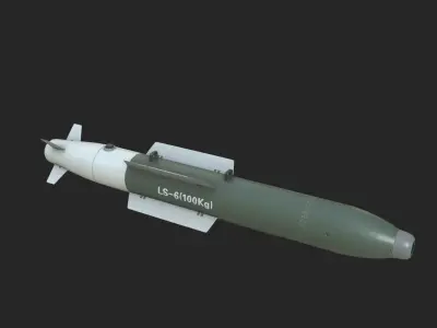 LS-6 100 kg glider guided bomb LS6 JSOW Low-poly 3D model