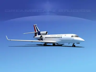 Dassault Falcon 7X France 3D model