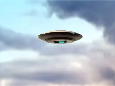 UFO rigged and animated Low-poly 3D model