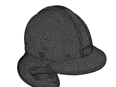 Dented Steel Helmet 3D Model 3D model