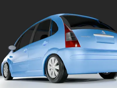 Citroen C3 2010 HQ INTERIOR 3D model