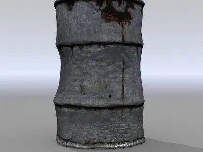Rusty Barrel highpoly 3D model