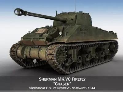 Sherman MK VC Firefly - Chaser 3D model