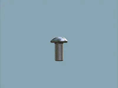 Steel Stained M5 Bolt Allen Dome 3D model