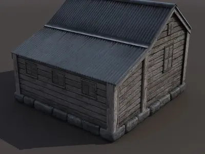 Old Chattel House 3D model