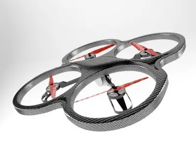 Drone Quadcopter Highpoly Ultra Realistic Low-poly 3D model