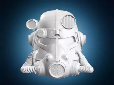 Science Fiction Armored Helmet Miniature 3D print model
