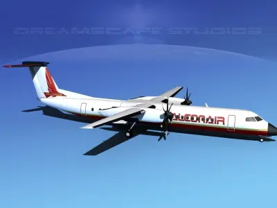Dehaviland DHC-8 400 Falcon Air 3D model