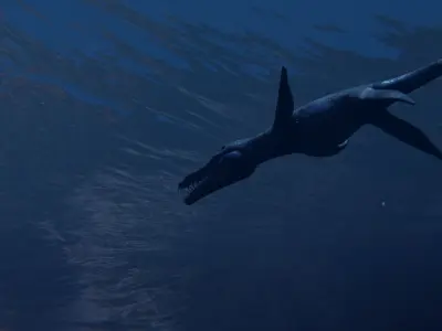 Liopleurodon dinosaur 3D model