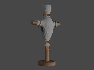 Medieval fencing training apparatus 3D model