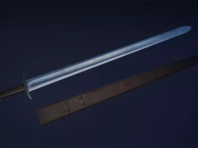 Viking sword Low-poly 3D model