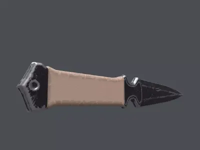 Throwing Military Knife Low-Poly 3D Model Low-poly 3D model