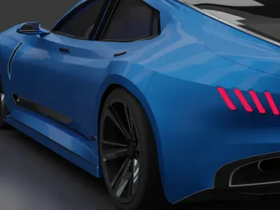 Modern sport car lowpoly 3d rim Low-poly 3D model Free low-poly 3D model