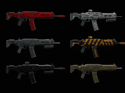 Sci-Fi Rifle - Minotaurus Low-poly 3D model