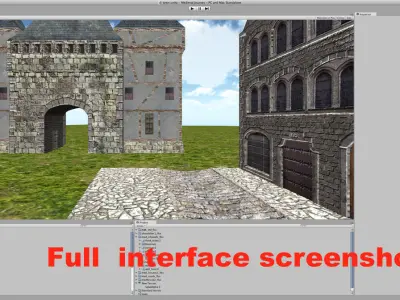 Medieval town construction kit for Unity Low-poly 3D model