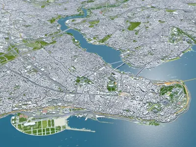 Istanbul City Turkey 3D model purchase