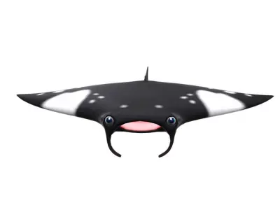 Giant Oceanic Manta ray Animated Fish  Low-poly 3D model