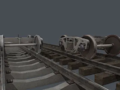 Bogie PBR Low-poly 3D model