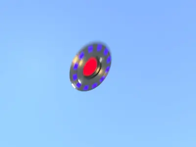 UFO Craft Animated  Low-poly 3D model