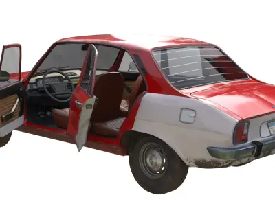 Peugeot 504 taxi Free 3D model