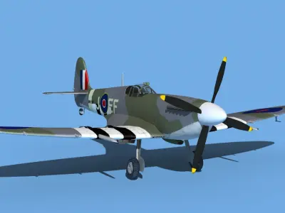 Supermarine Spitfire Mk IXb V02 3D model