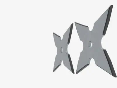 Mourning Star Ninja Shuriken Low-poly 3D model