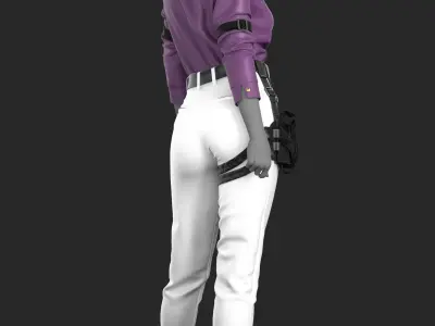 Girls Outfit 43 - Marvelous Designer 3D model