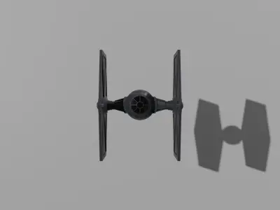 Tie Fighter Low-poly 3D model