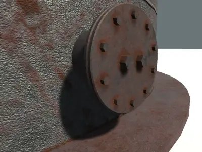 Vertical steel tank 3D model