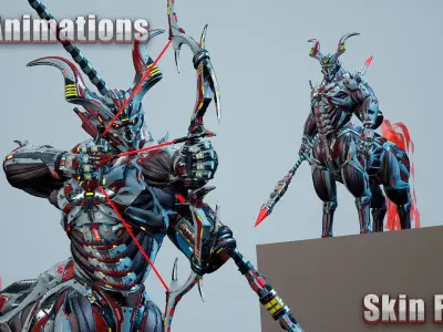 Sci-Fi Centaur Low-poly 3D model