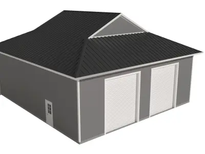 Garage-008 Low Poly 3D model