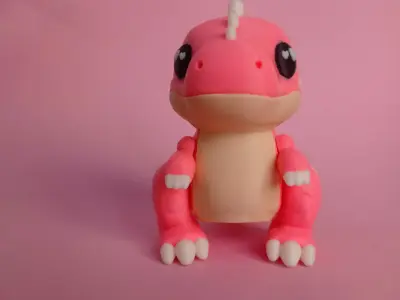 Flexi Cute Baby T Rex Print In Place No Supports 3D print model