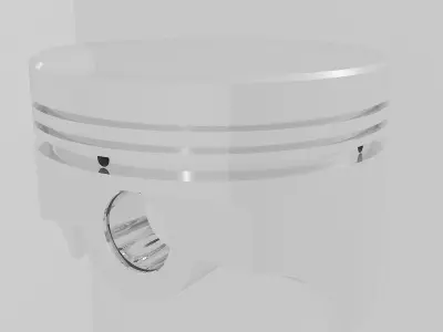 Connecting Rod-Piston with elements 3D model