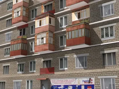 Building Lowpoly apartment - apartment Low-poly 3D model