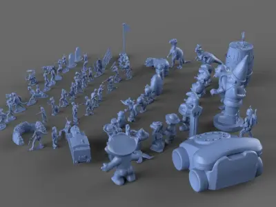 Nostalgic 90s Toy Collection 3D model