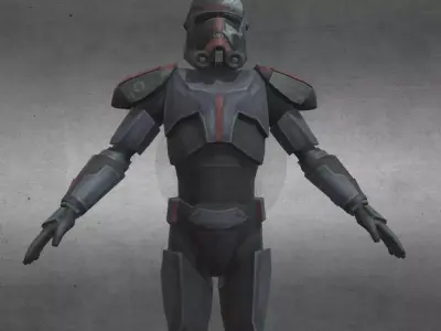 Hunter Bad Batch Low-poly 3D model