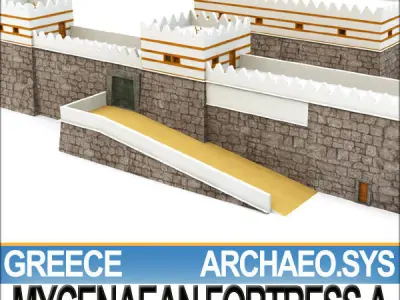 Greek Mycenaean Fortress A 3D model