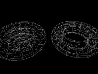 Car Tires Low-poly 3D model