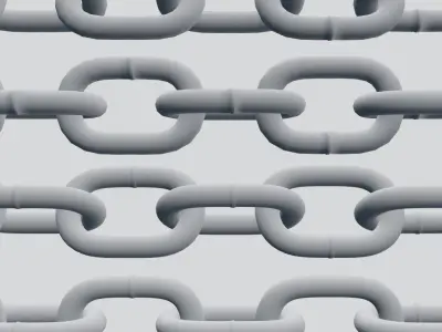 Old chain Low-poly 3D model