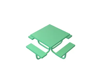 Park Table v1 004 Low-poly 3D model